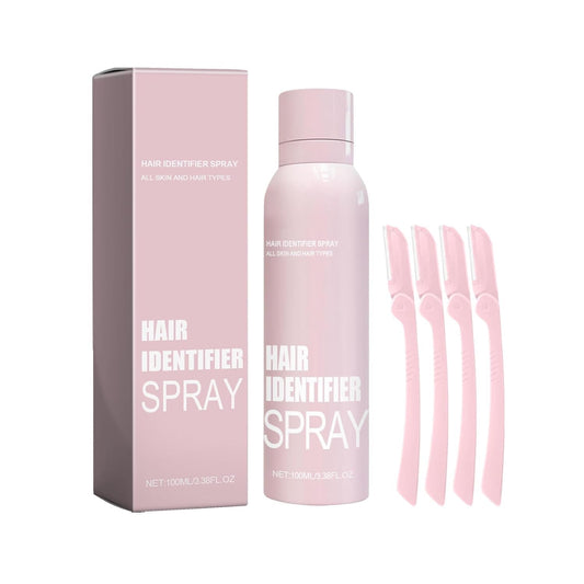 Hair Identifier Spray for Face Shaving, Moisturizing and Skin Care Dermaplaner Spray,Skin Body Face Hair Identifier Spray, Skin Dermaplaning Spray for Face (spray plus razor)