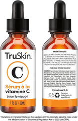 TruSkin Naturals Vitamin C Serum for Face, Topical Facial Serum with Hyaluronic Acid & Vitamin E, 1 oz