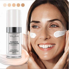 TLM Foundation Color Changing,and Adjusting Naked,All Day Flawless Makeup,Lit-From-Within complexion,Natural and Charming,Luminzing Satin Face Color(30ML,Pink)