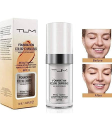 TLM Foundation Color Changing,and Adjusting Naked,All Day Flawless Makeup,Lit-From-Within complexion,Natural and Charming,Luminzing Satin Face Color(30ML,Pink)