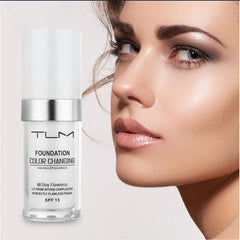 TLM Foundation Color Changing,and Adjusting Naked,All Day Flawless Makeup,Lit-From-Within complexion,Natural and Charming,Luminzing Satin Face Color(30ML,Pink)